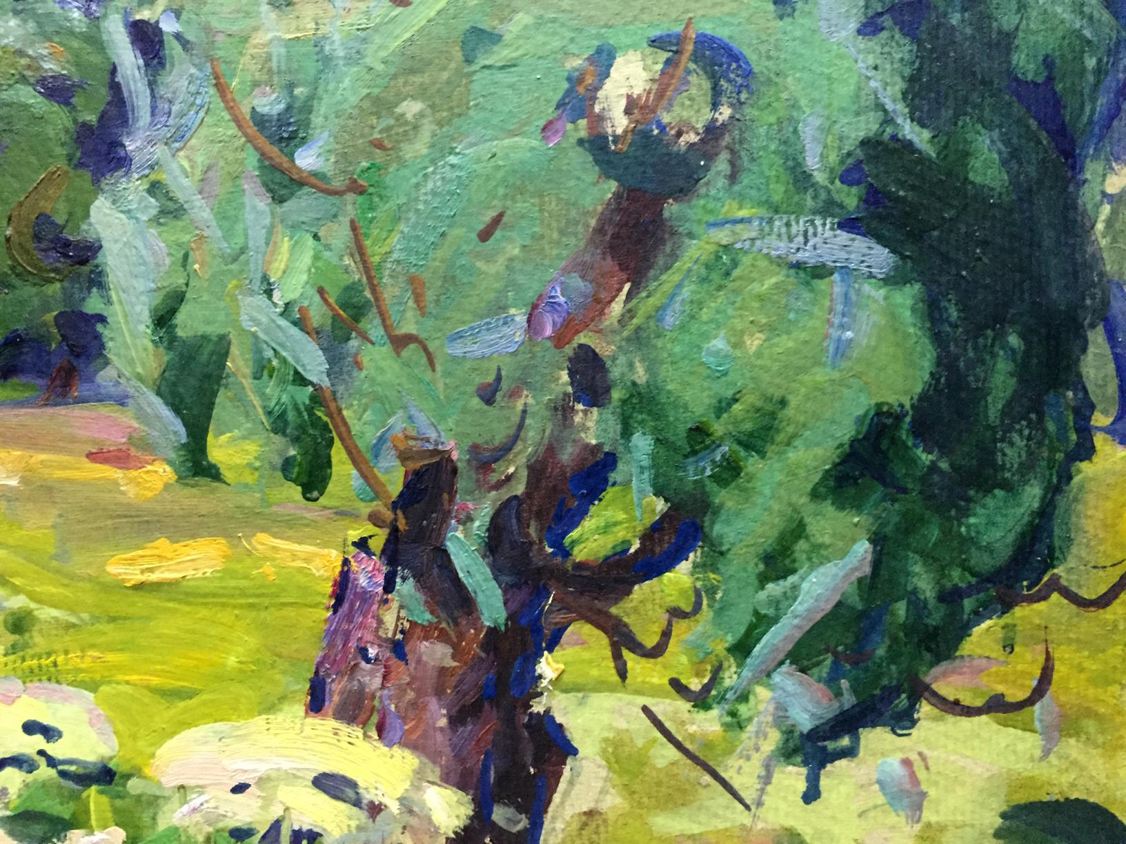 Vibrant impressionist oil painting Path to the Forest by Georgy Sergeevich Kolosovsky
