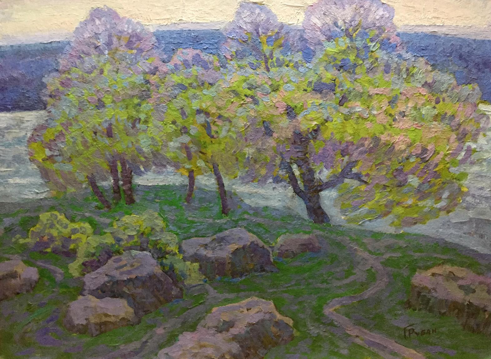 Oil painting Spring in Kherson region by Grigory Savelievich Ruban