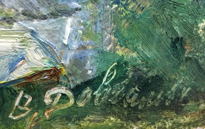 Oil painting Beautiful mood by Dovgalevskaya Vera Veniaminovna, green brushstrokes