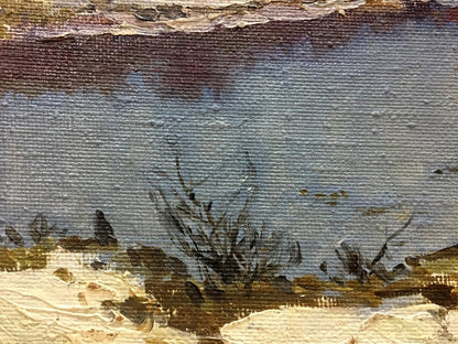 Oil painting Spring gray day by Chernyshevsky Petr Akimovich, muted landscape