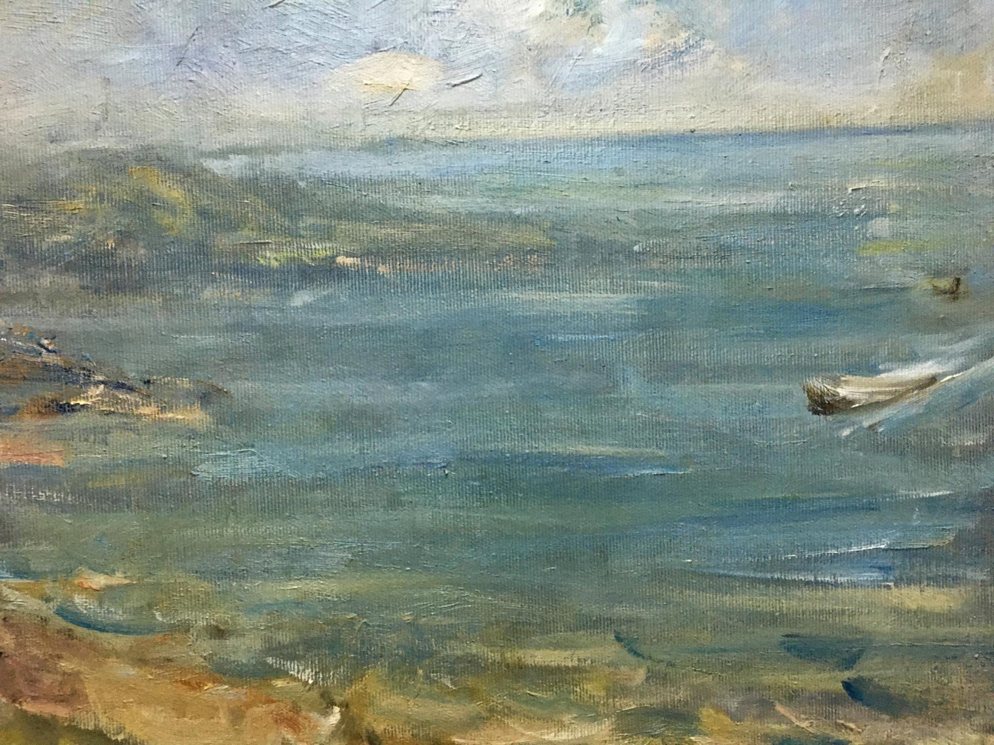 Oil painting by Krylov Konstantin Alekseevich: serene coastal scene