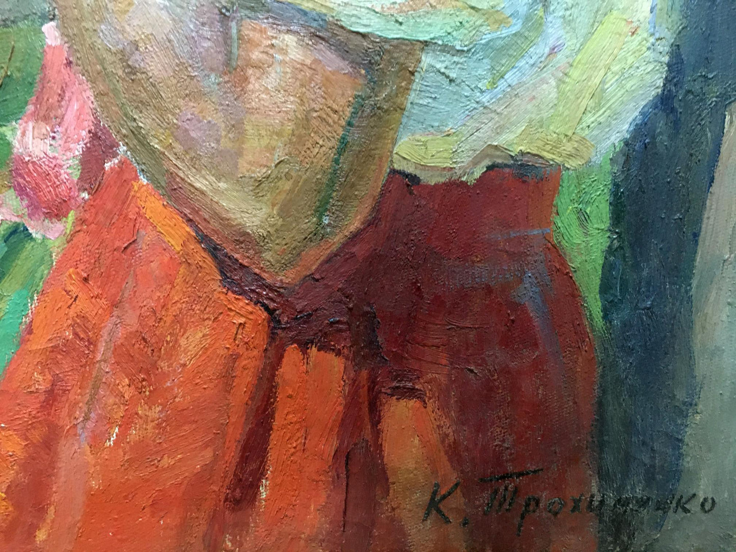 Oil painting of woman portrait by Trohimenko Karp Demyanovich