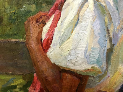 Oil painting of woman portrait by Trohimenko Karp Demyanovich