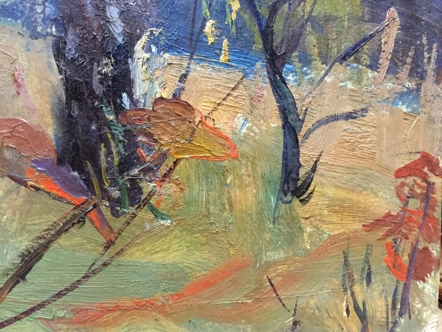 Oil painting of forest landscape by Gantman Moisey Faibovich