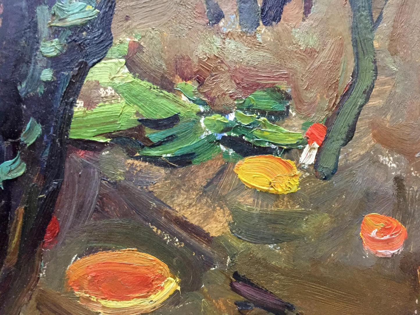 Oil painting Mushroom glade by Moses Faybovich Gantman
