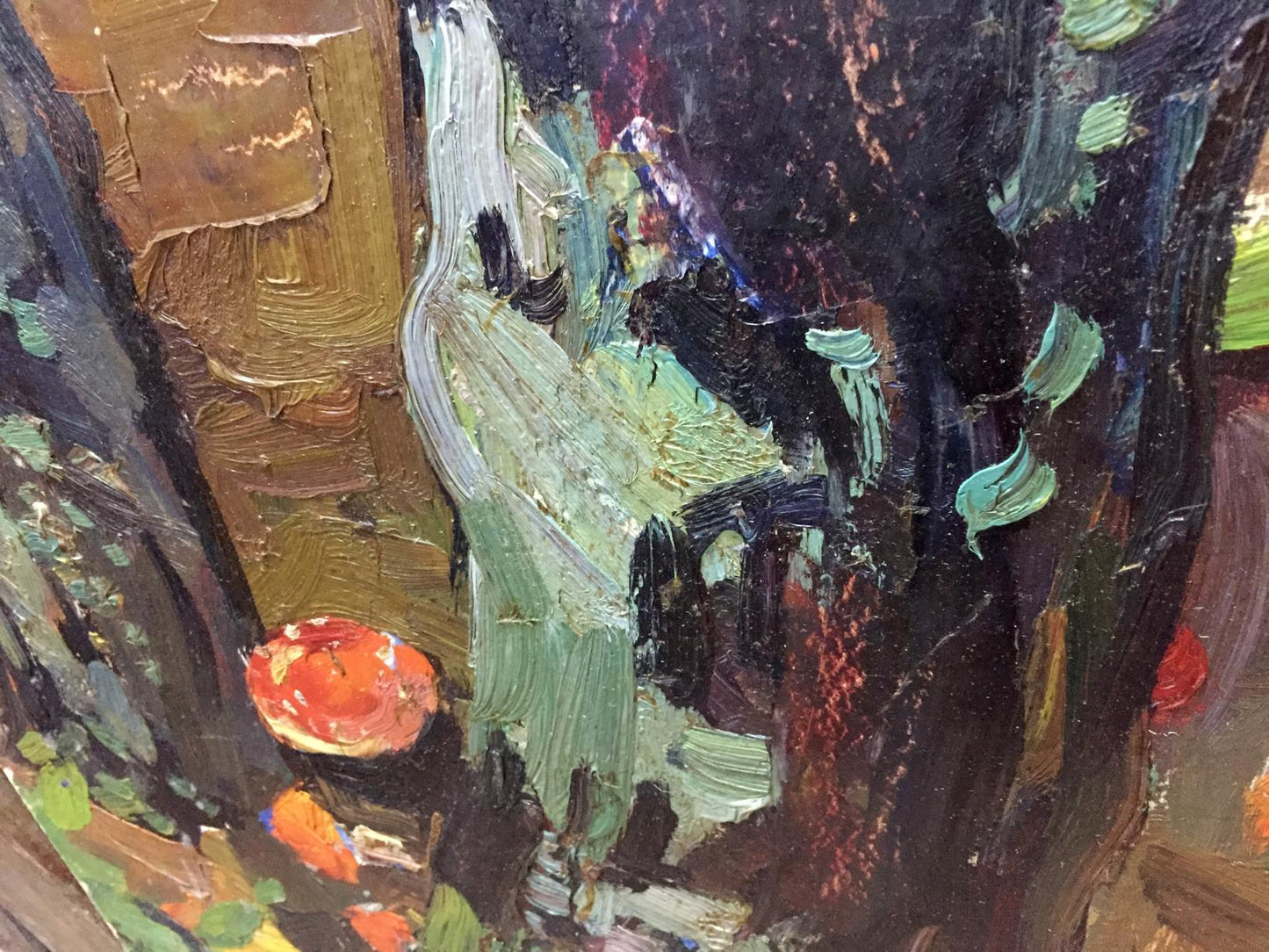 Oil painting of Mushroom glade by Moses Faybovich Gantman