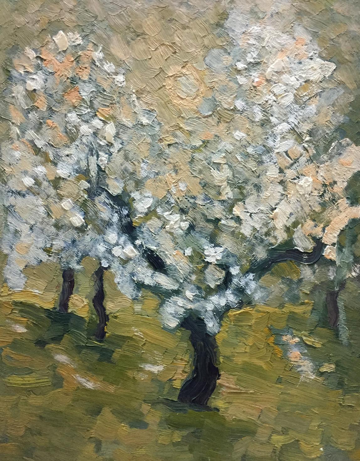 Oil painting Trees in the garden by Dupliy Sergey Alexandrovich