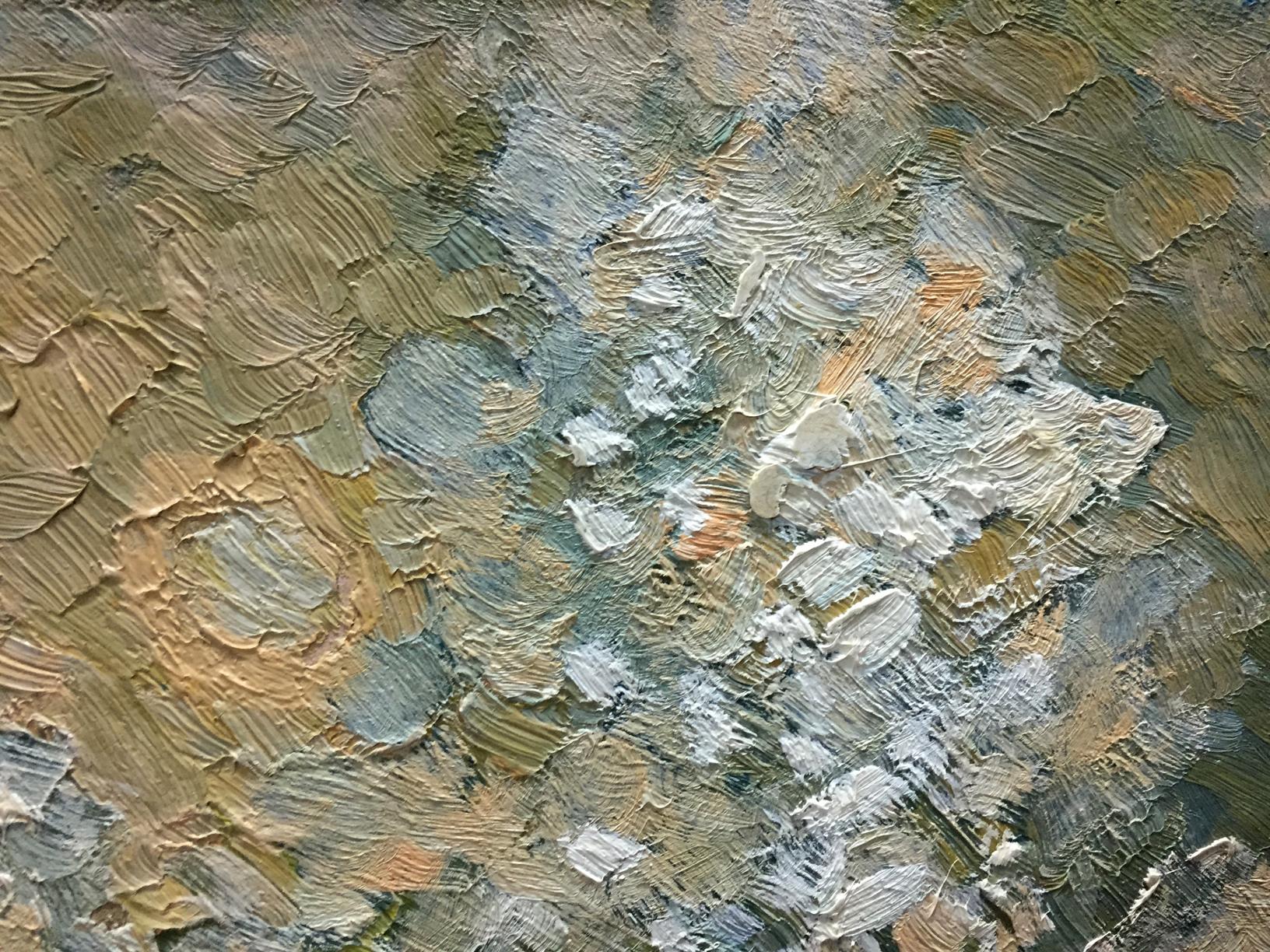 Oil painting Trees in the garden by Dupliy Sergey Alexandrovich, textured impasto