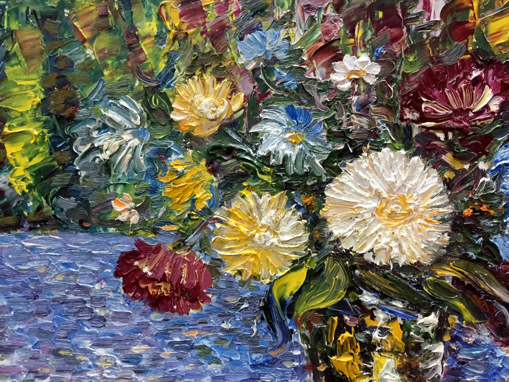 Vibrant impressionist oil painting Bouquet by Andreii Dmitrievich Chegodaev