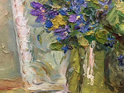 Oil painting Flower by the Window by Kalashnik Nikolai Fedorovich