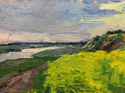 Vibrant impressionist oil painting of flower field by Mordovets Andrey Nikitich