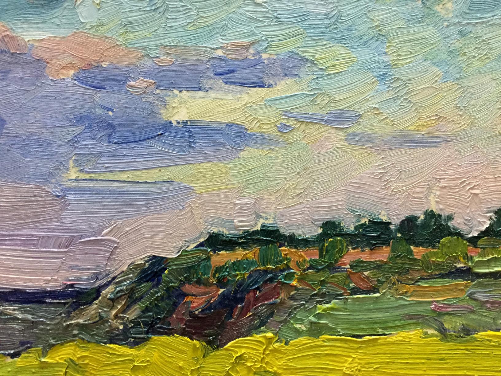 Oil painting Flower Field by Mordovets Andrey Nikitich vibrant landscape