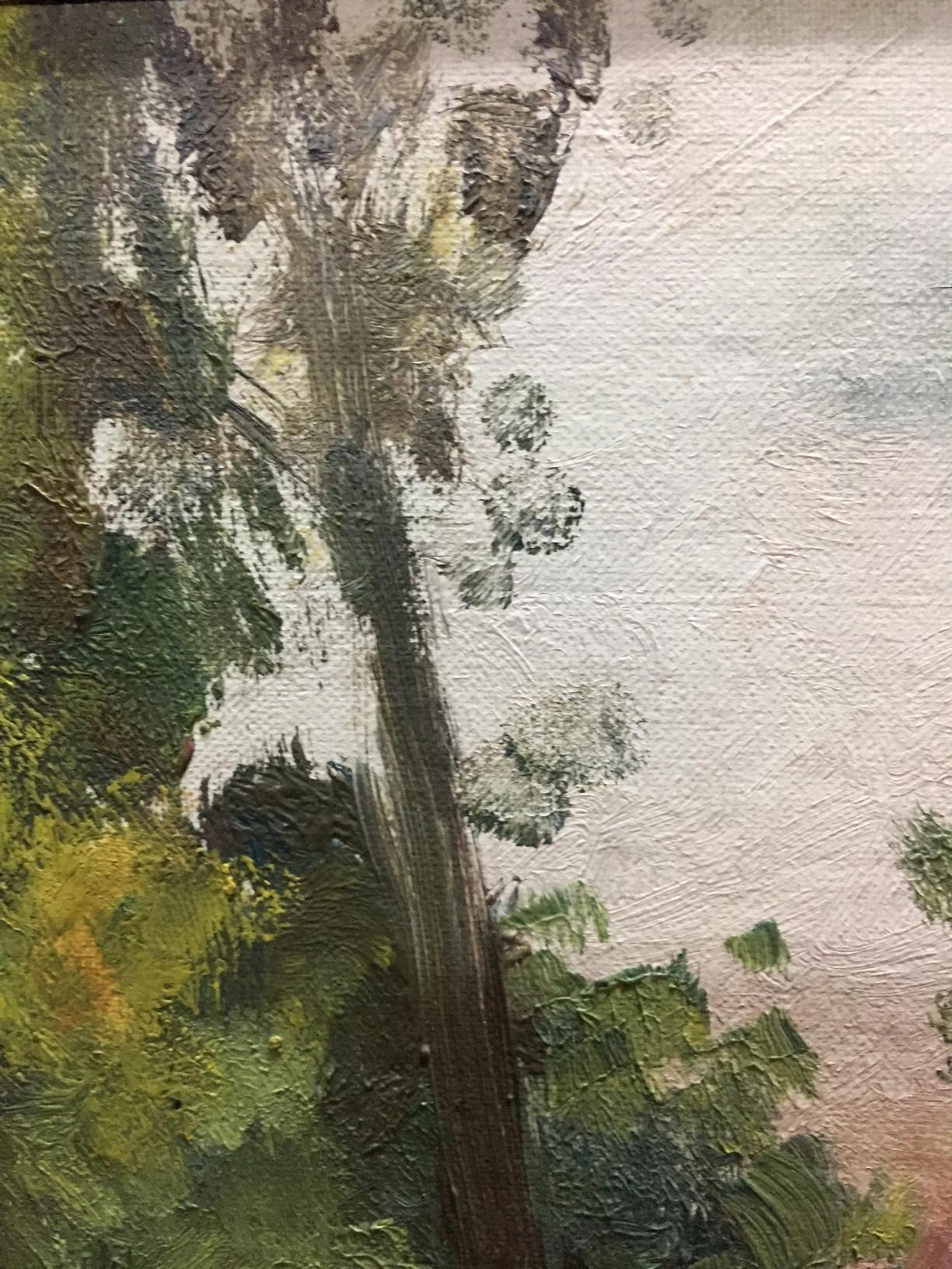 Textured oil painting of tall tree by Fedir Zotykovych Konovalyuk