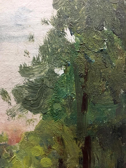 Textured oil painting of tree by Fedir Zotykovych Konovalyuk