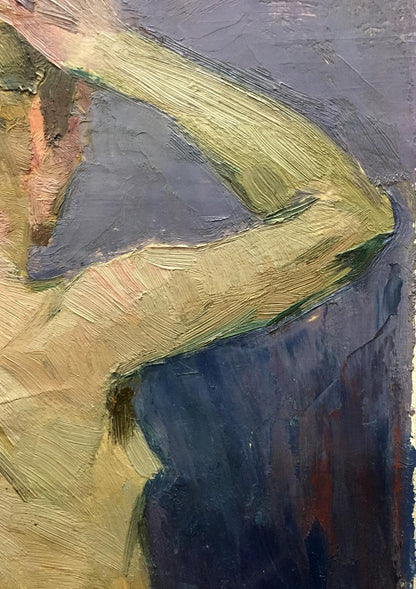 Textured oil painting of figure arm and shoulder by Krichevsky Gregory