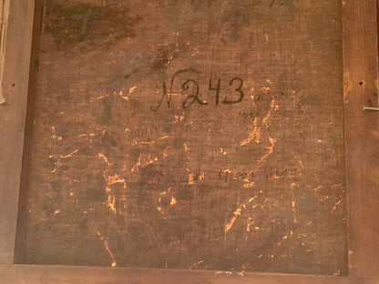 Back of Burlyuk D. D. city landscape oil painting, marked n243