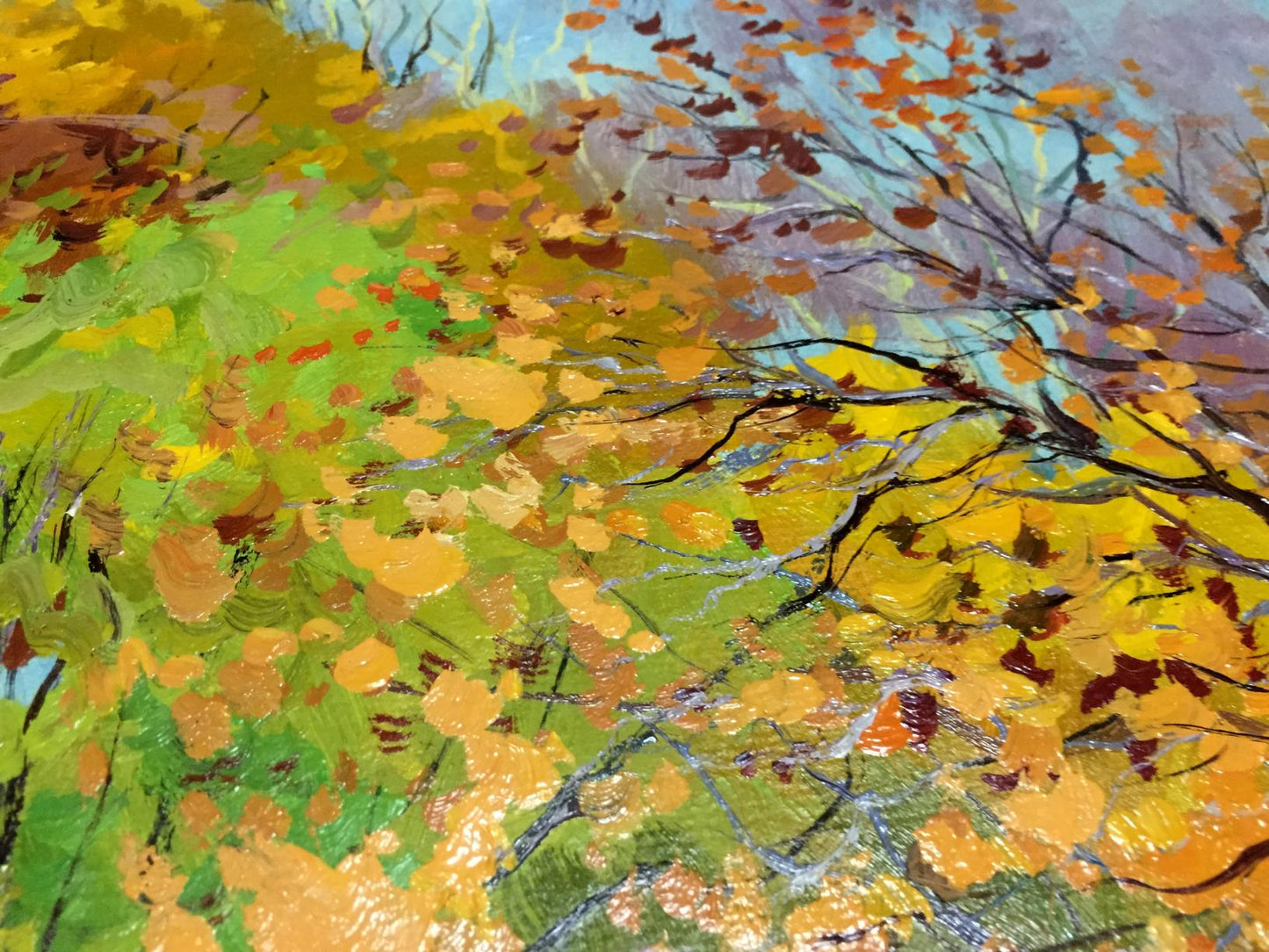 Oil painting of autumn landscape by Pidgayko Lev Sergeevich