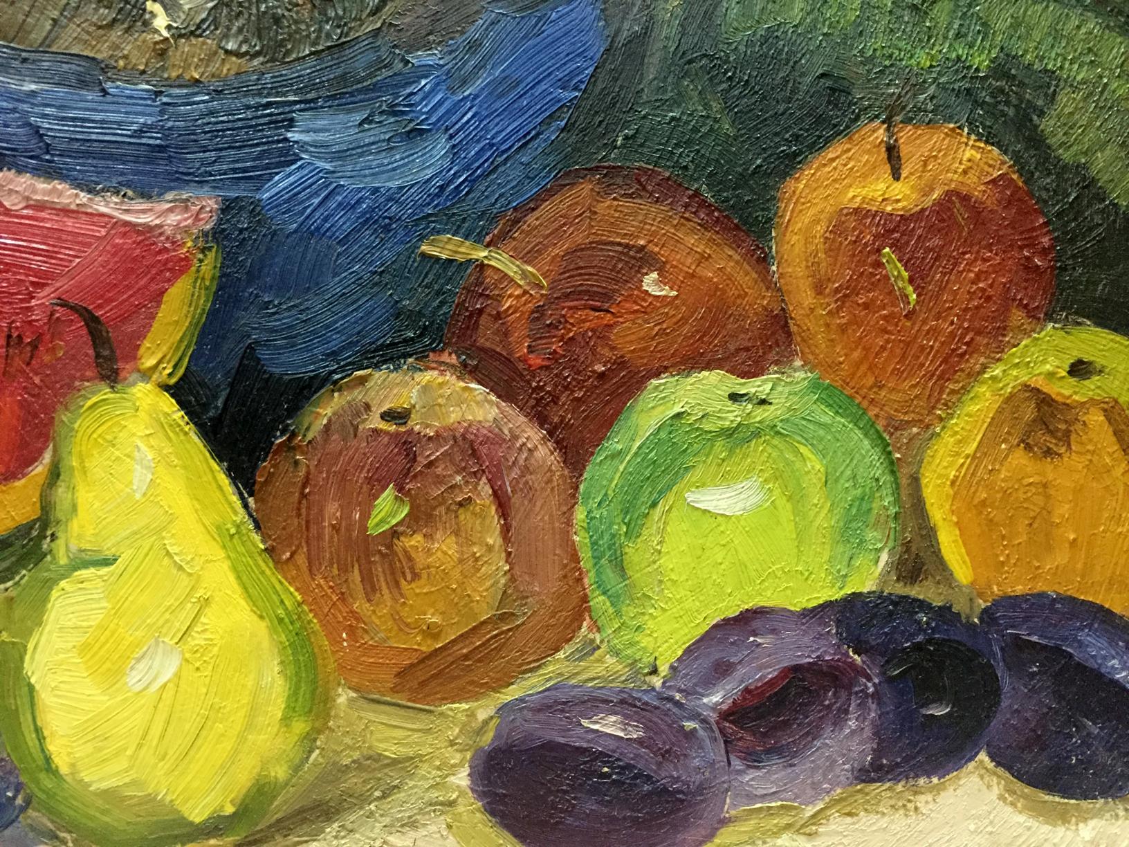 Oil painting Still life Katz Adam Zakharovich with colorful fruits