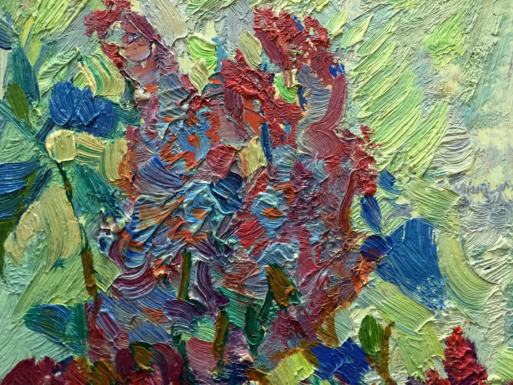 Vibrant impressionist oil painting Flowers by Vasily Chegodar
