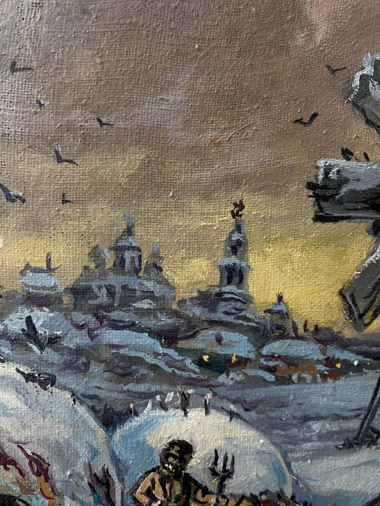 oil winter painting