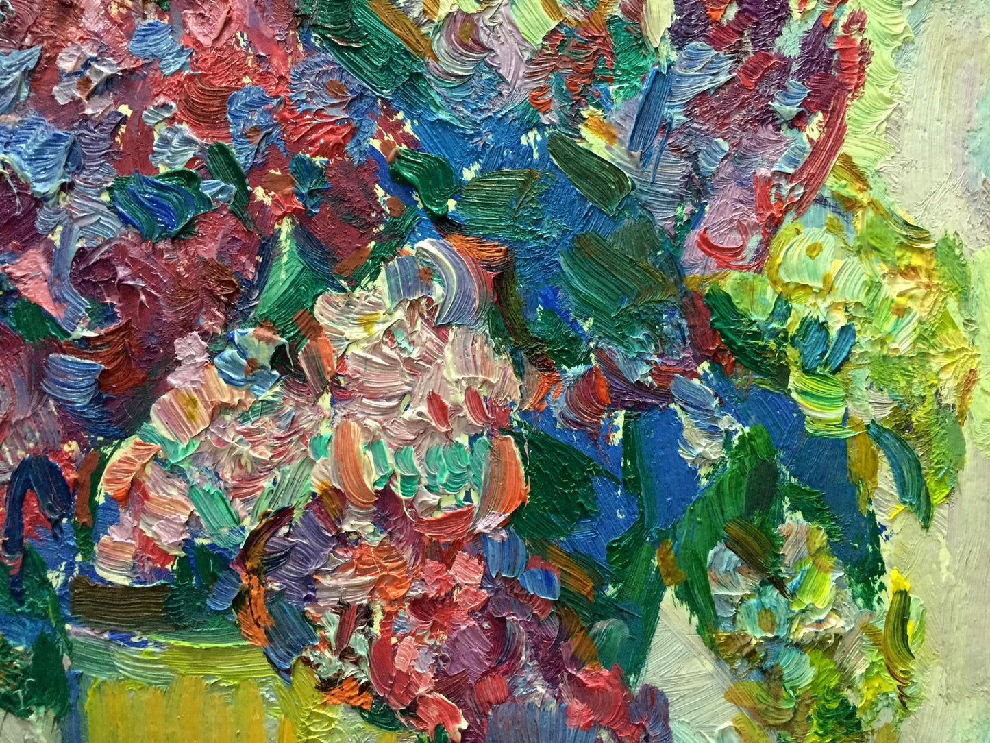 Vibrant impressionist oil painting of flowers by Vasily Chegodar