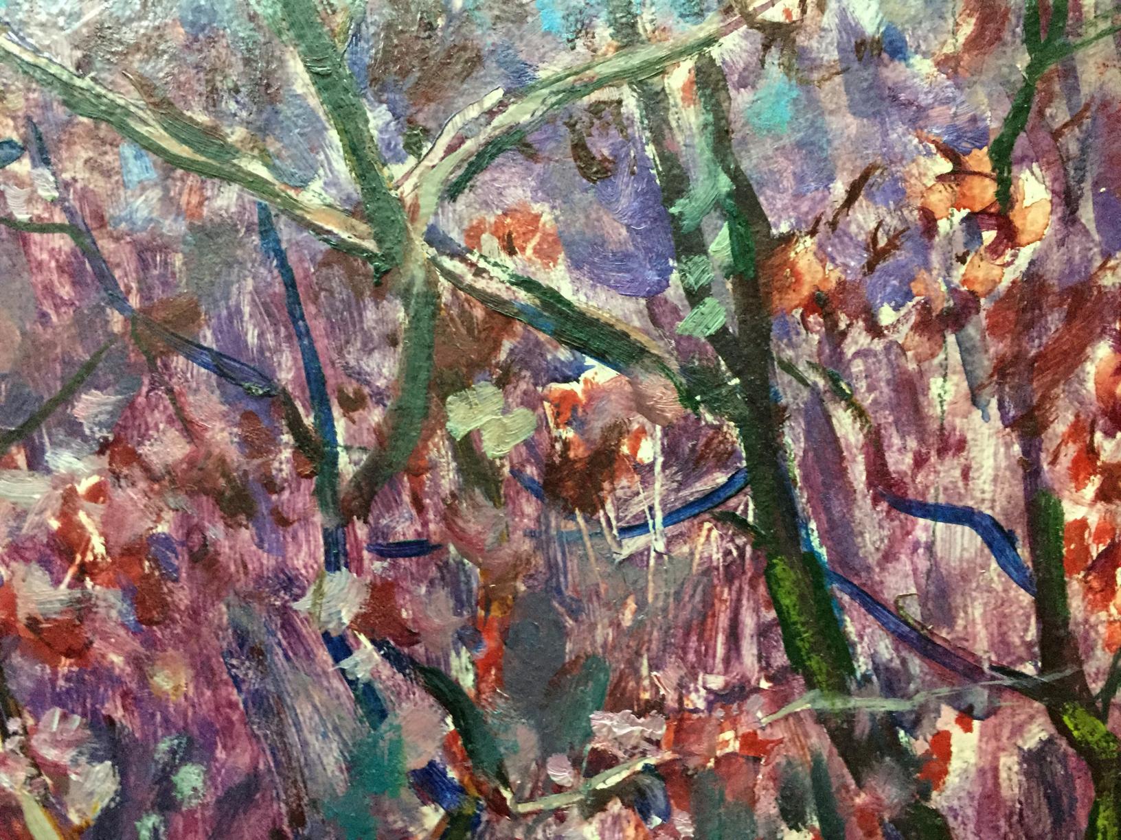 Vibrant oil painting of flower tree by Vasetsky Grigory Stepanovich