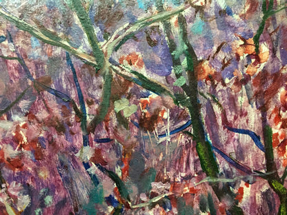 Vibrant oil painting of flower tree by Vasetsky Grigory Stepanovich