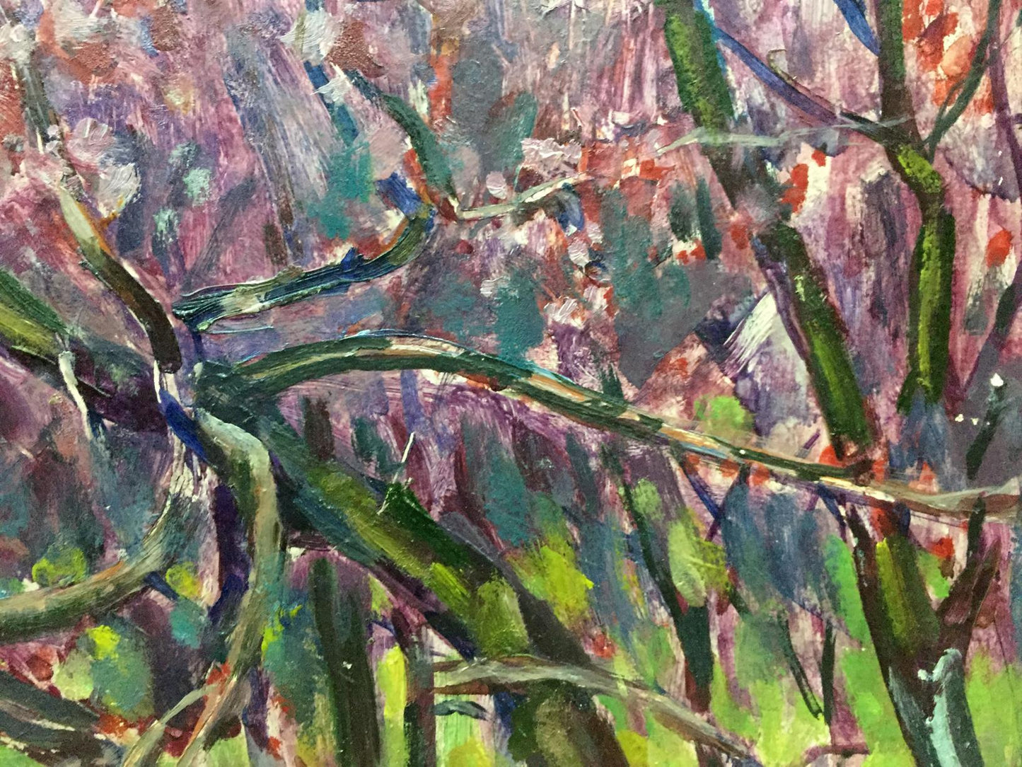 Oil painting of flower tree by Vasetsky Grigory Stepanovich