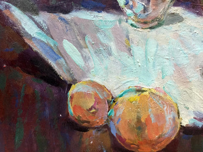 Oil painting by Bakaev Sergey Ivanovich: textured impressionistic apples