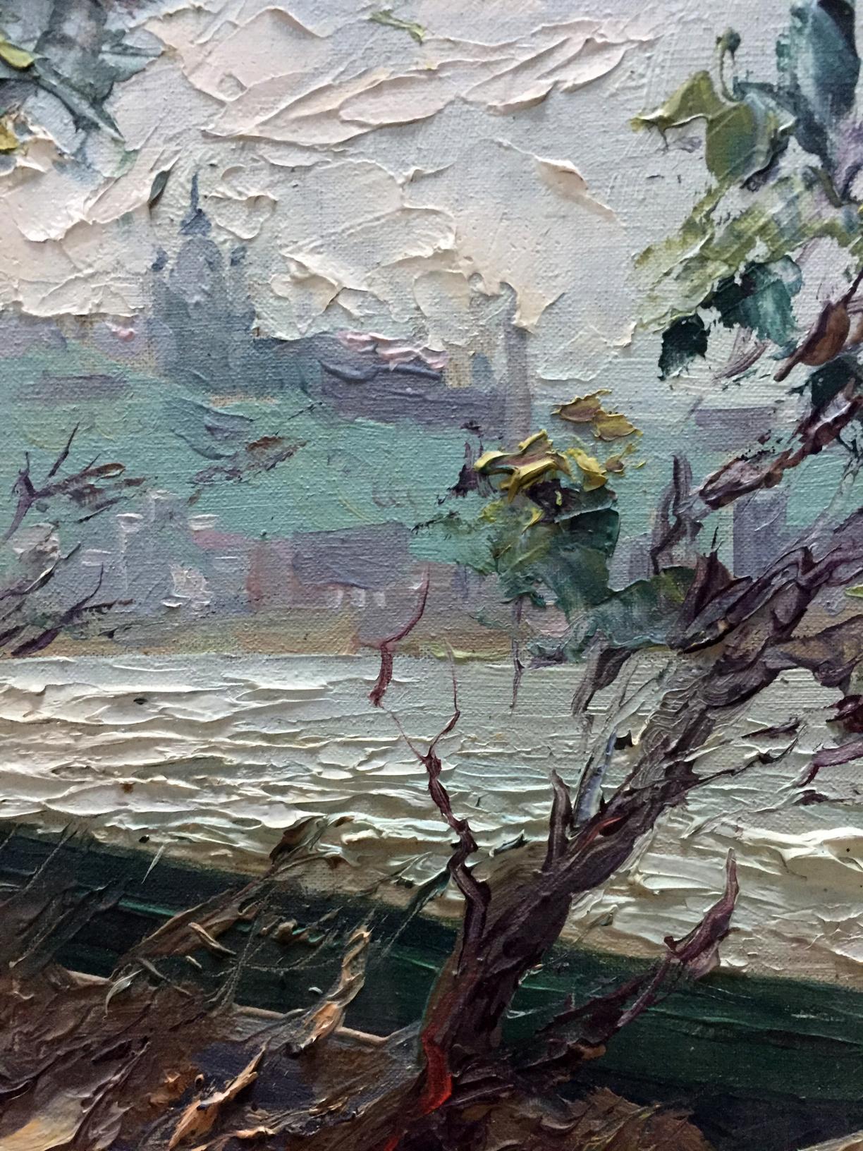 Impasto oil painting of Kiev landscape by Wind Priymak B.N