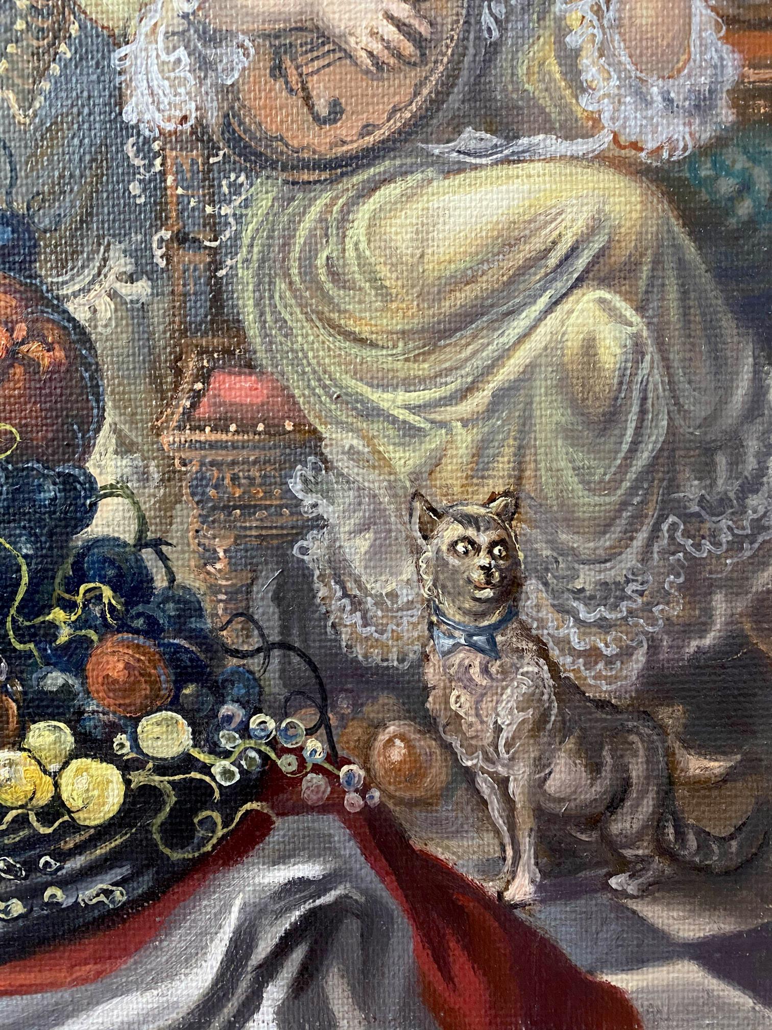 oil still life painting