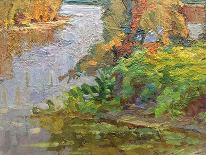 Oil painting Early morning by Fomin Anatoly Nikiforovich, impressionist landscape
