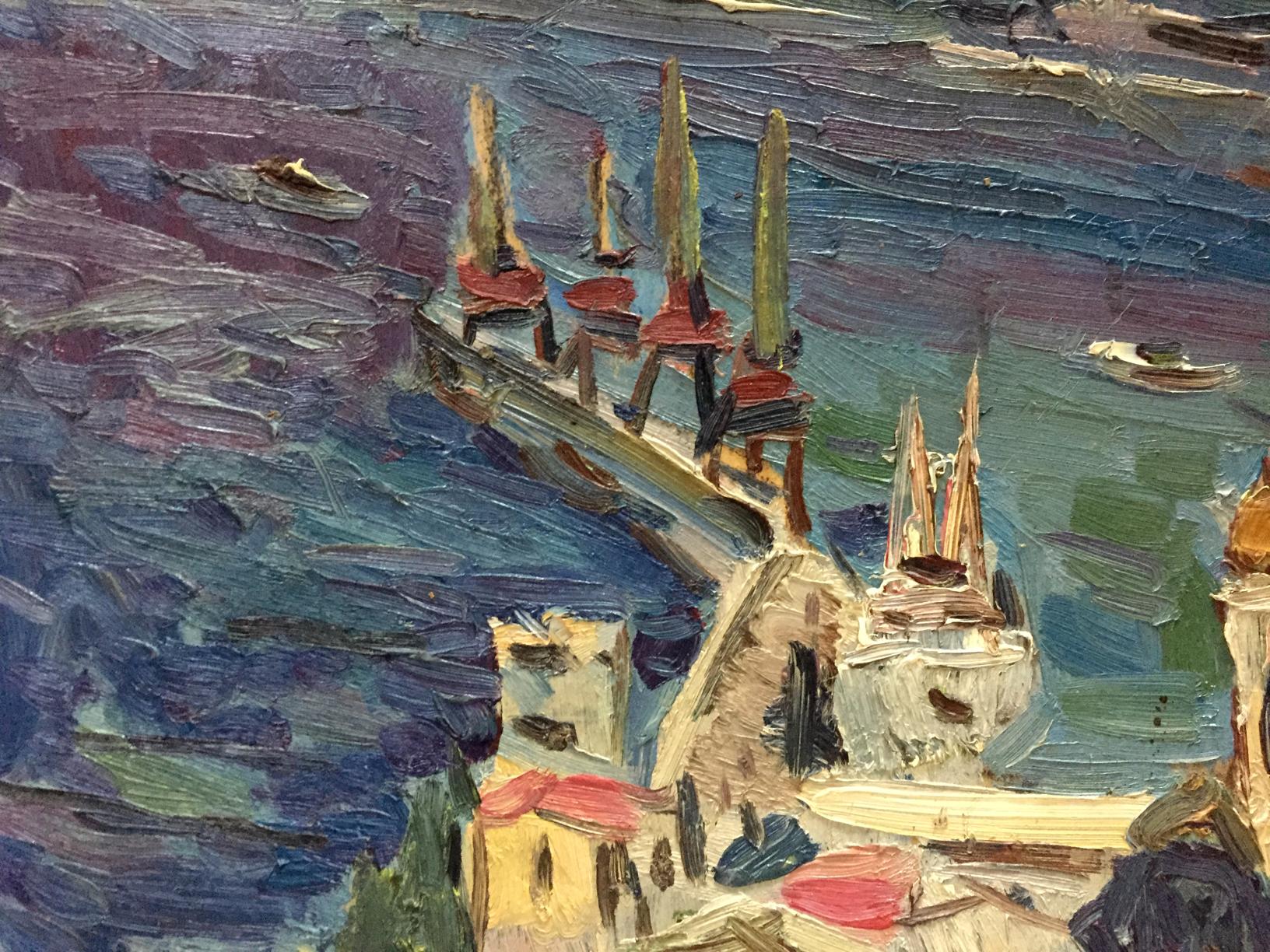 Vibrant impressionist oil painting Off the Coast by Karelin Vyacheslav Dmitrievich