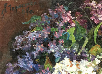 Vibrant oil painting of lilac bouquet by Tarasenko Alexander Petrovich