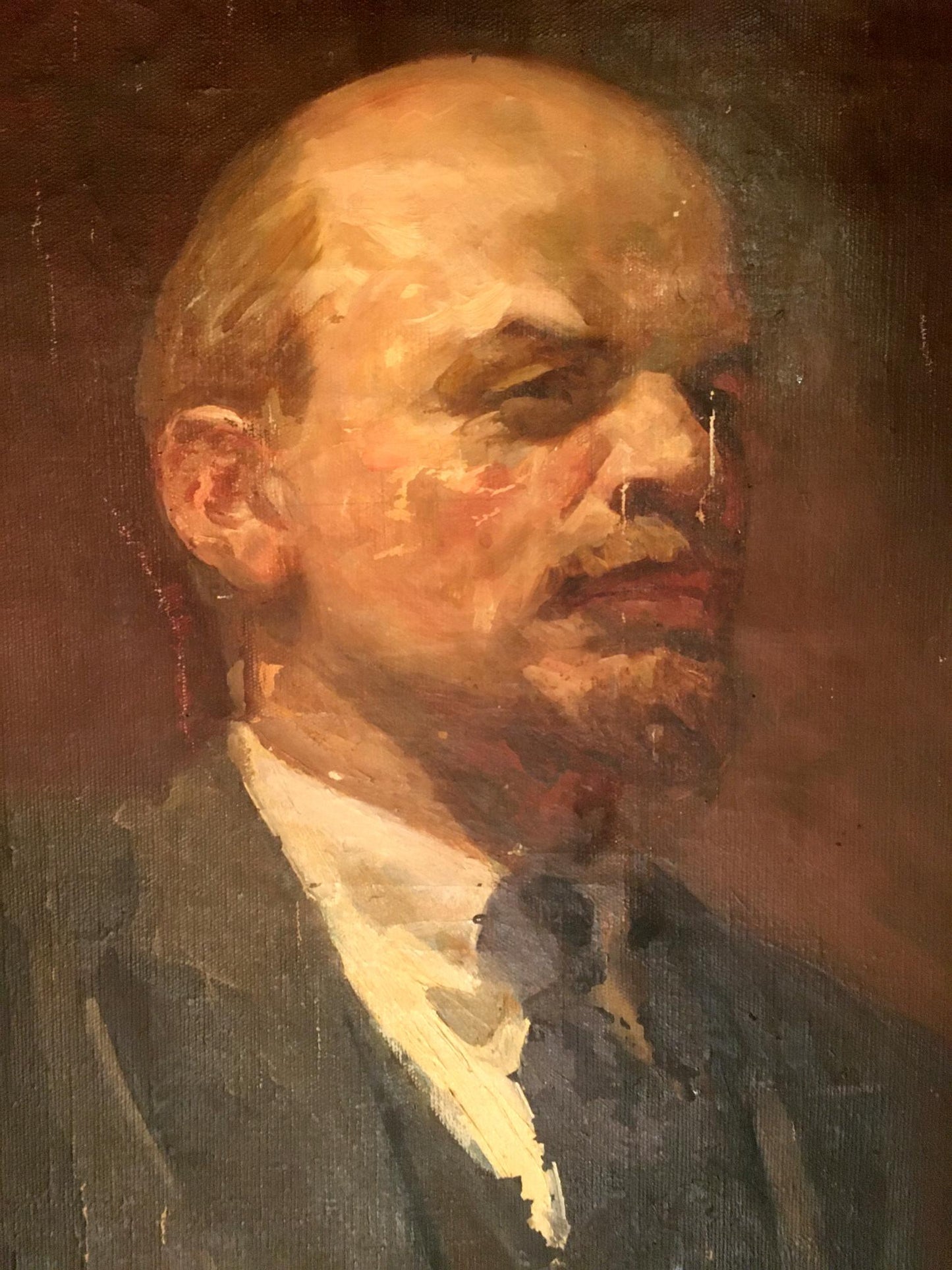 Oil painting portrait of Lenin by Koshtelyanchuk Leonty Filippovich