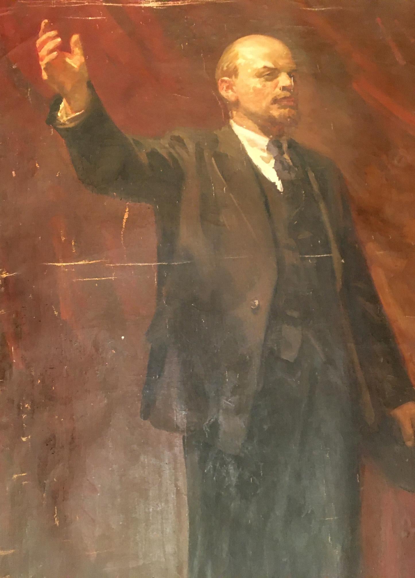 Oil painting portrait of Lenin by Koshtelyanchuk Leonty Filippovich