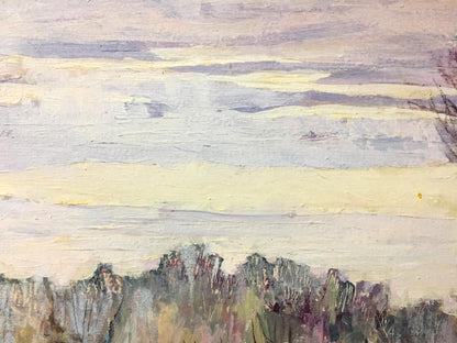 Oil painting Winter landscape Venichenko textured impressionistic view