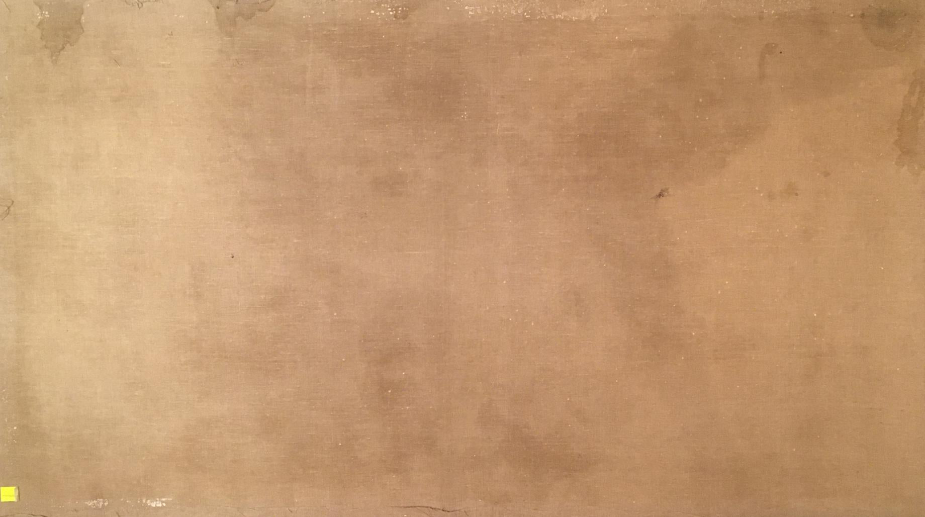 Worn beige concrete texture in oil painting Battlefields by Strelov Arkady Efimovich