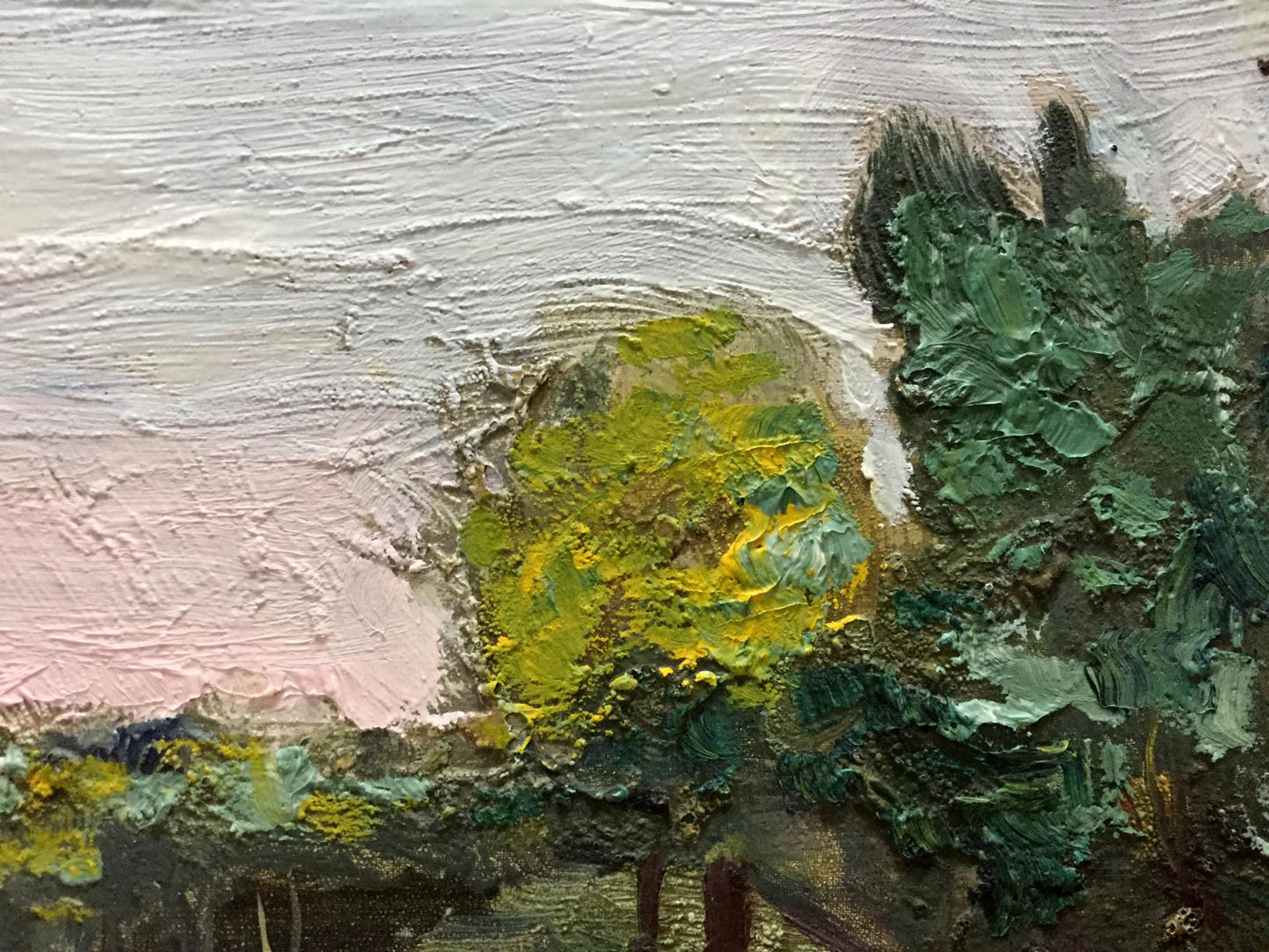 Oil painting of people by the river by Fedir Zotykovych Konovalyuk