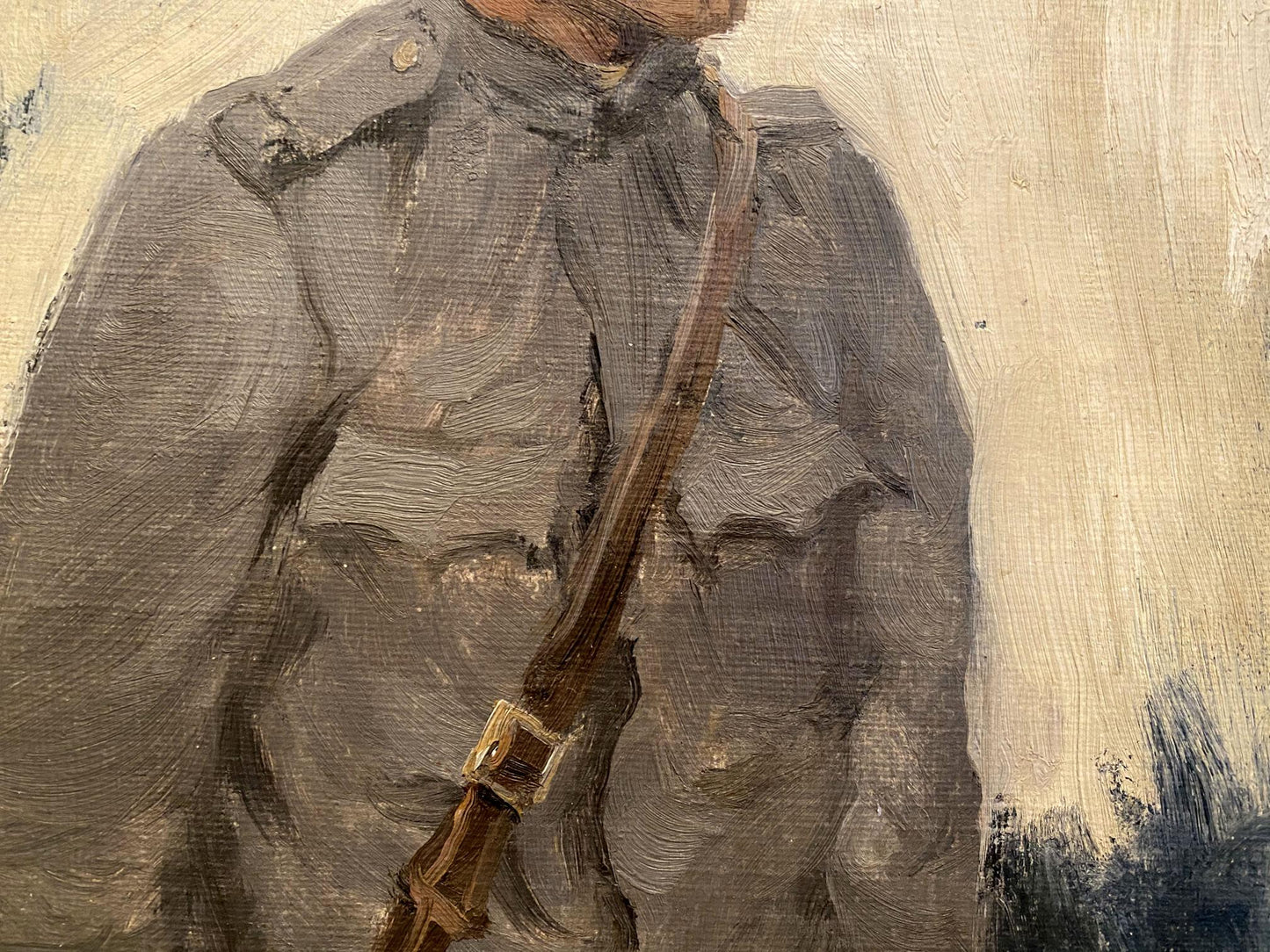 Oil painting of Hungarian soldier by Ivan Alekseevich Vladimirov