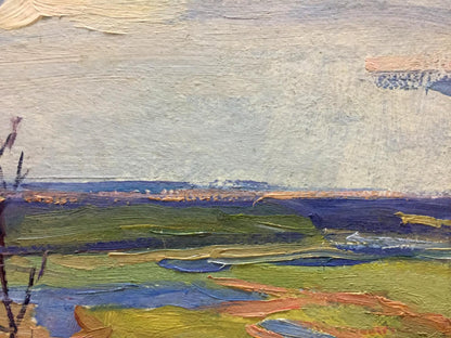 Oil painting Spring by Moses Faybovich Gantman landscape