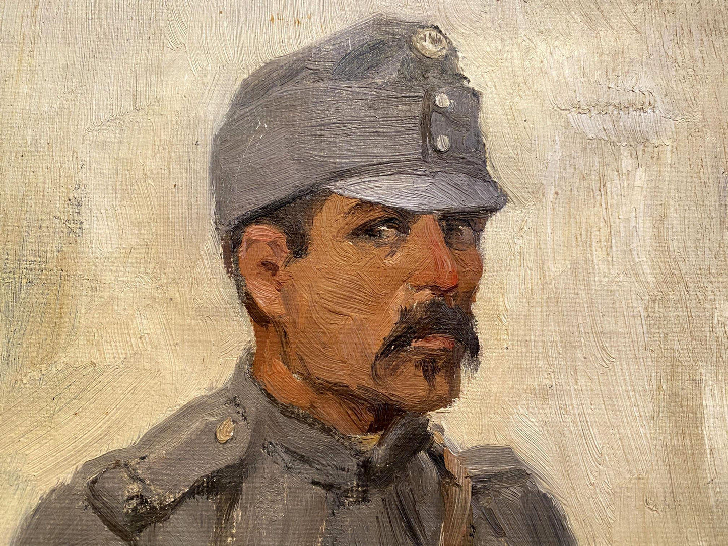 Oil painting of Hungarian soldier by Ivan Alekseevich Vladimirov