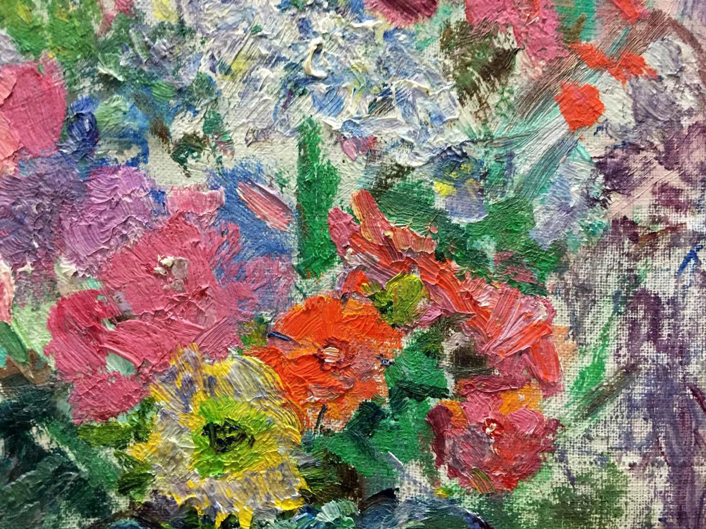 Oil painting of spring flowers by Dovgalevskaya Vera Veniaminovna