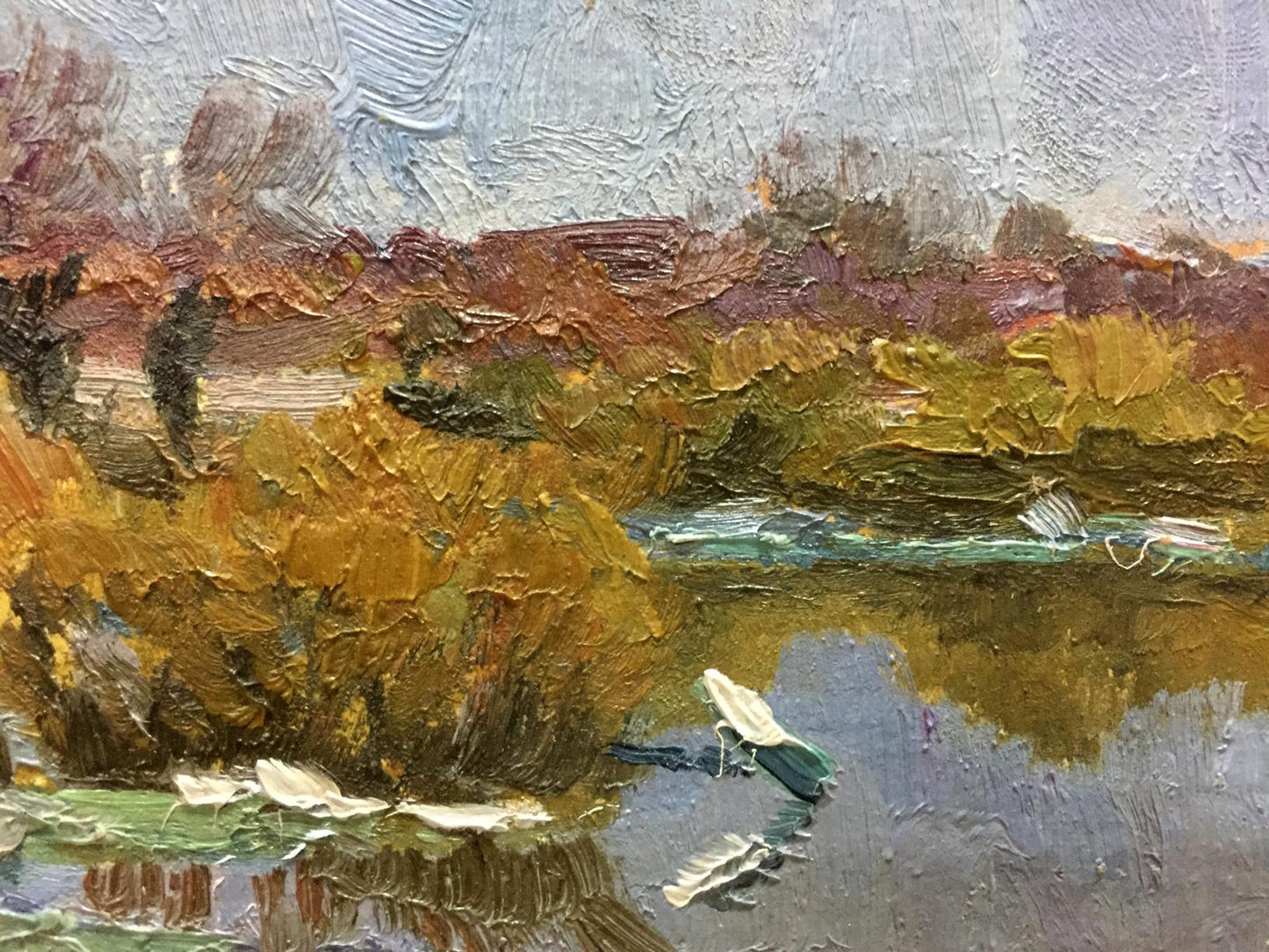 Impressionistic oil painting Autumn time by Korzh Vladimir Demyanovich