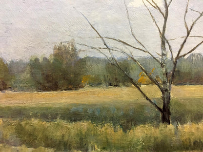 Oil painting by Tereshchenko Vasily Alekseevich: bare tree in golden field