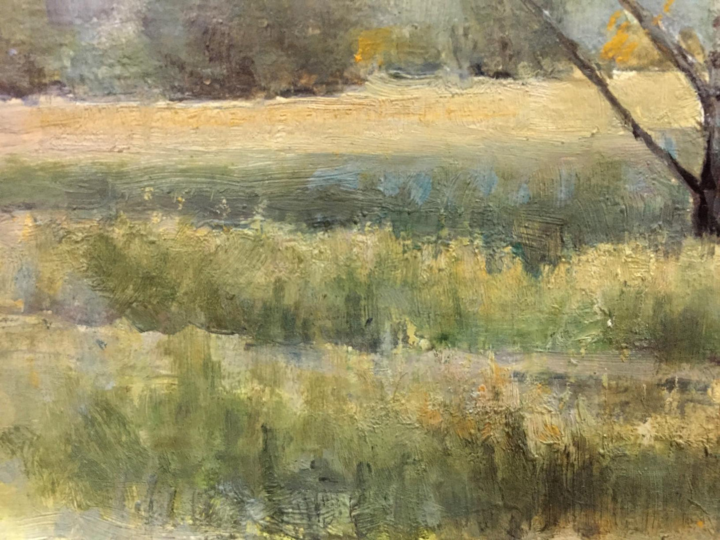 Oil painting of golden field near forest by Tereshchenko Vasily Alekseevich