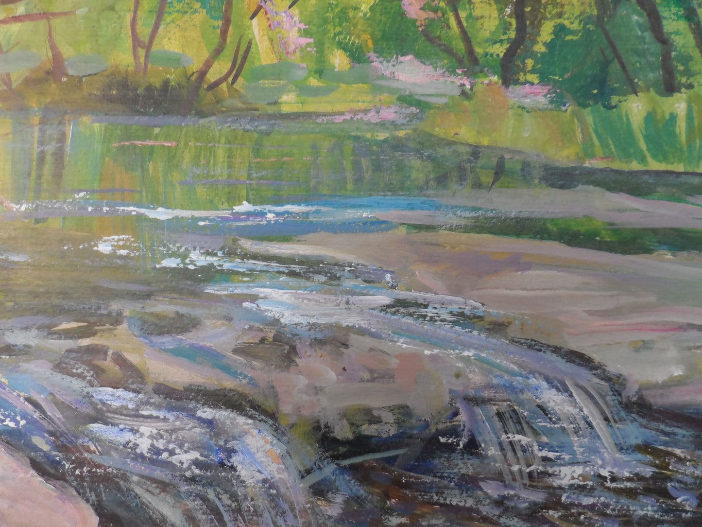 Acrylic painting river
