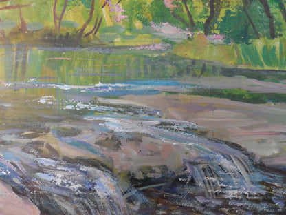 Acrylic painting river