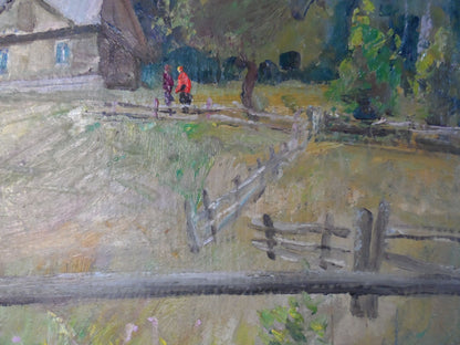Carpathian Adventure: V. V. Mishurovsky's Oil Landscape Painting