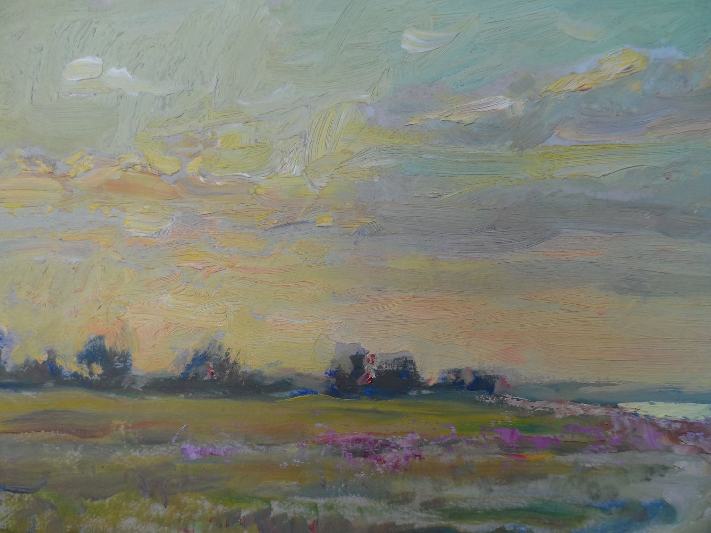 Oil Painting River Nature Landscape 